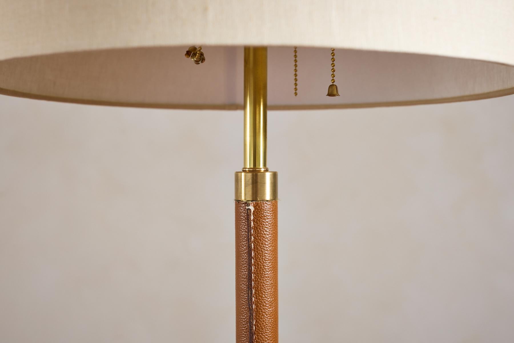 Brass Large Jacques Adnet Style Floor lamp For Sale