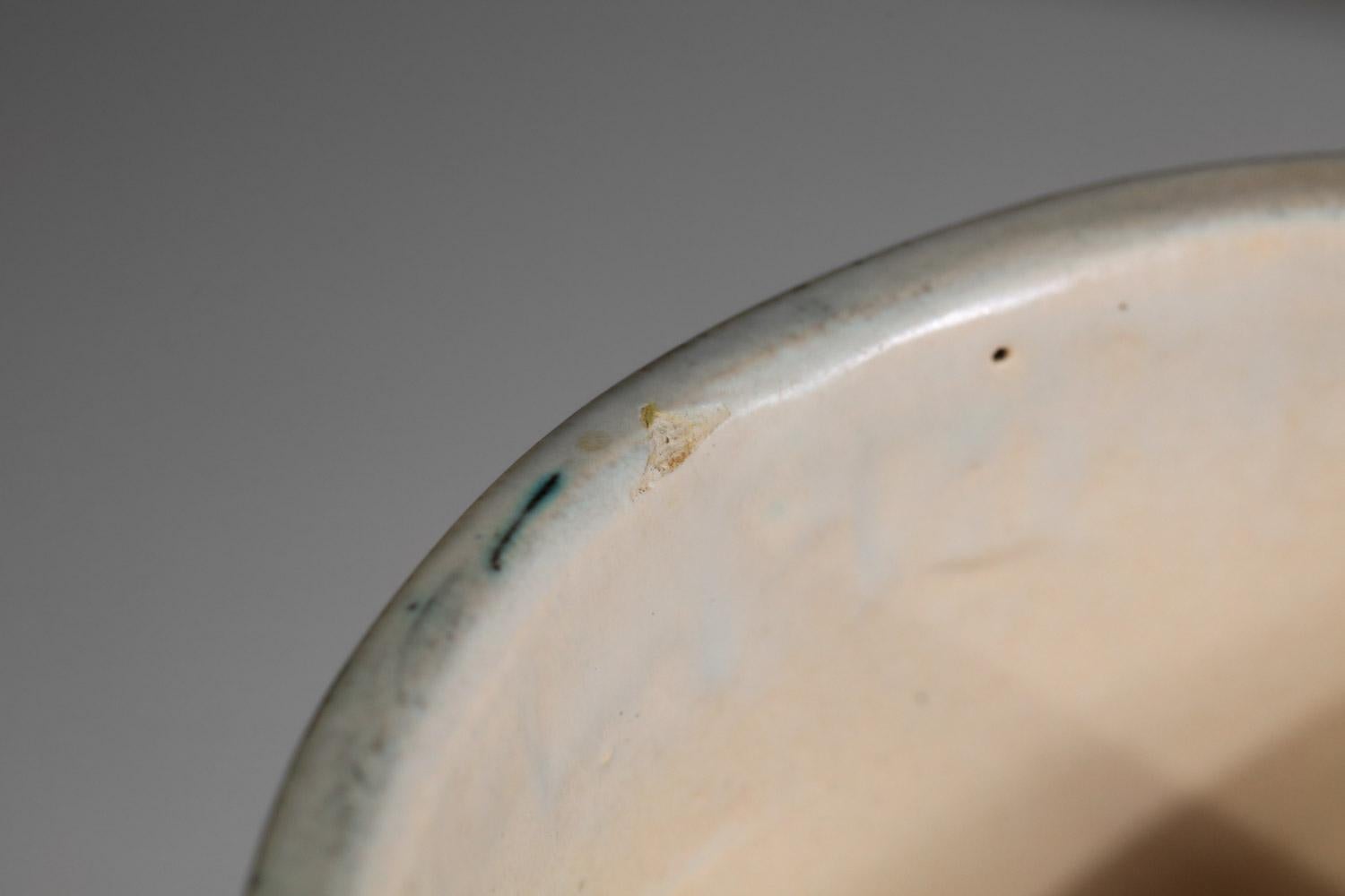 gran jarrón Jacques Blin de cerámica francesa verde con diseños de animales años 50 en venta 1
