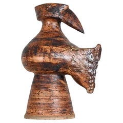 large Jacques Pouchain Atelier Dieulefit bird vase