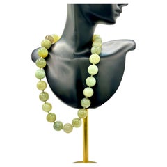 LARGE JADE 15.9mm BEADS NECKLACE from the collection of Shirley Conran DBE