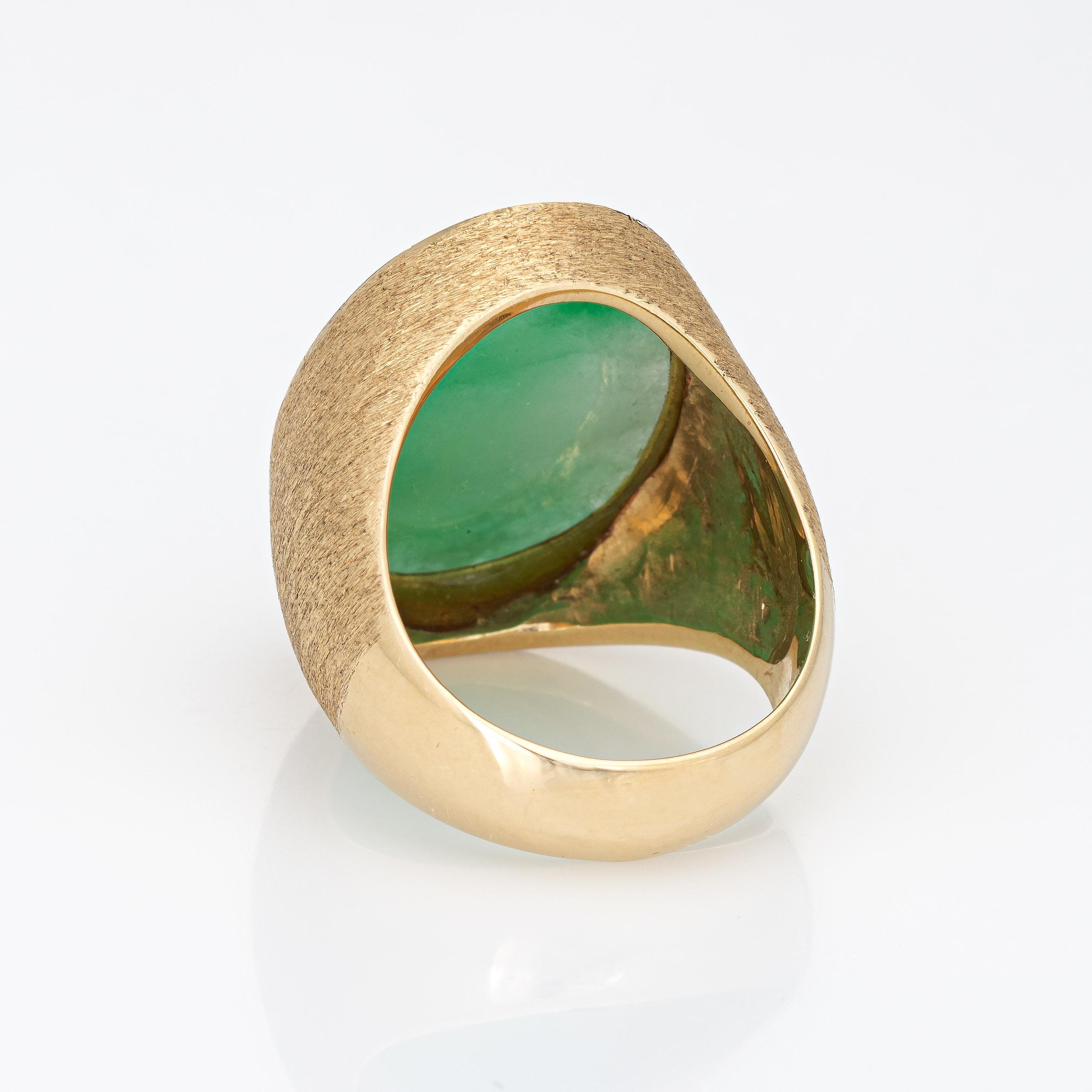 mens gold jade ring