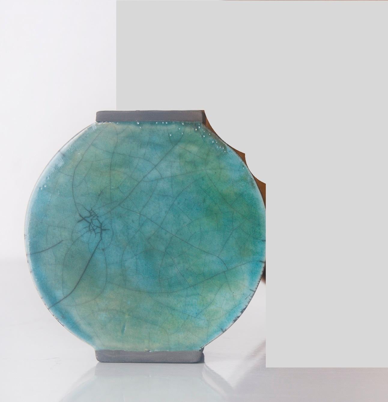 Modern Large Jade Vase by Doa Ceramics For Sale