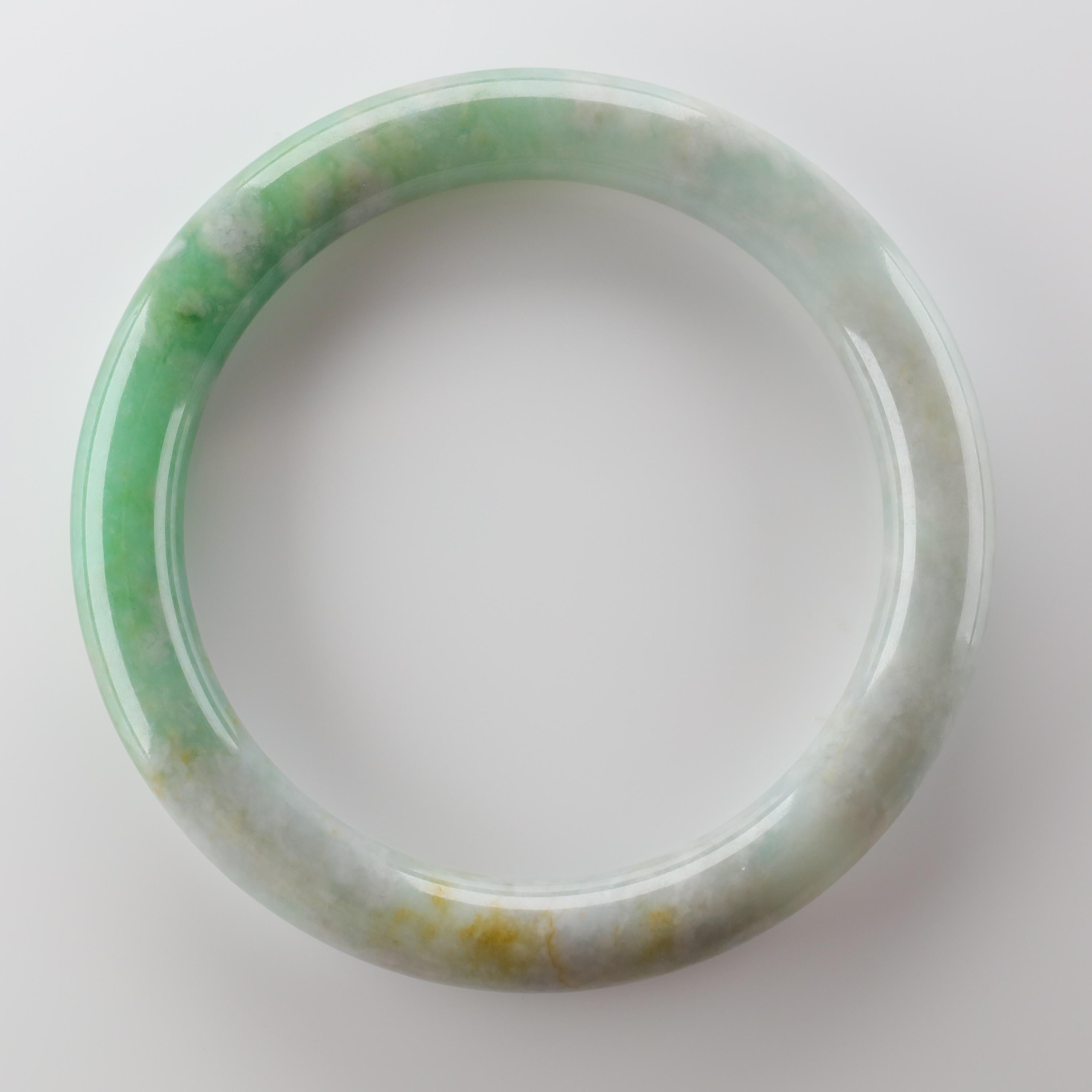 Uncut Large Jadeite Jade Bangle Certified Untreated