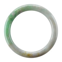 Large Jadeite Jade Bangle Certified Untreated