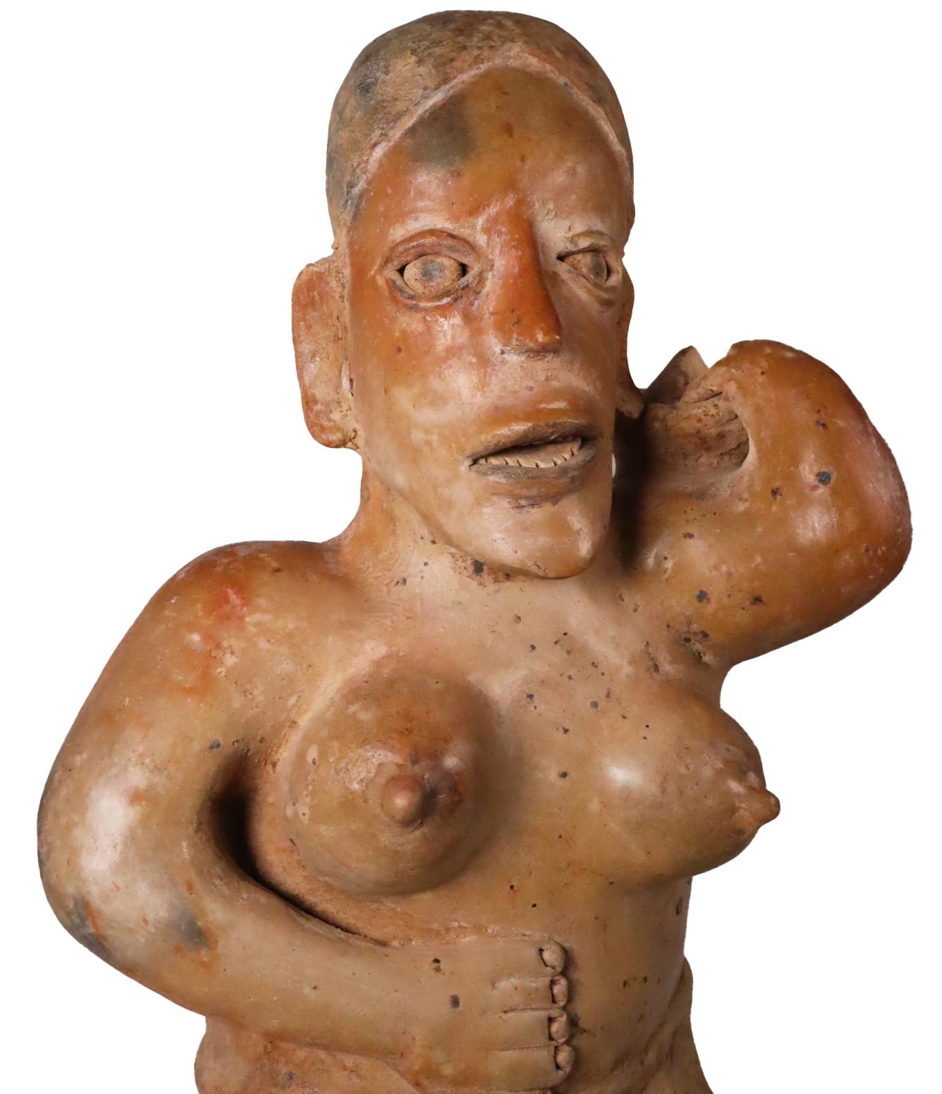 Mexican Large Jalisco West Mexico Ceramic Figure 