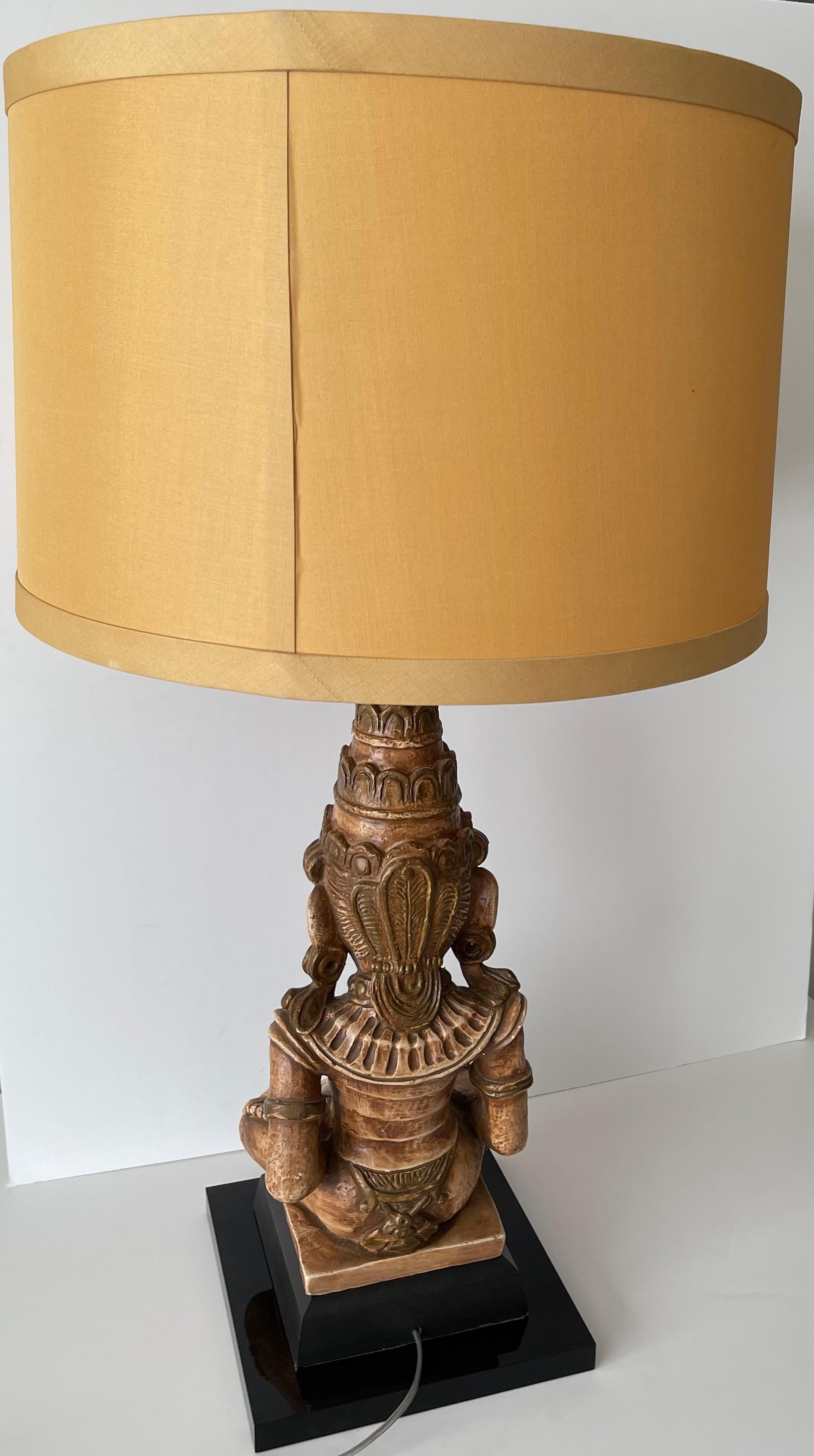 Grande lampe Bouddha de style James Mont en vente 2