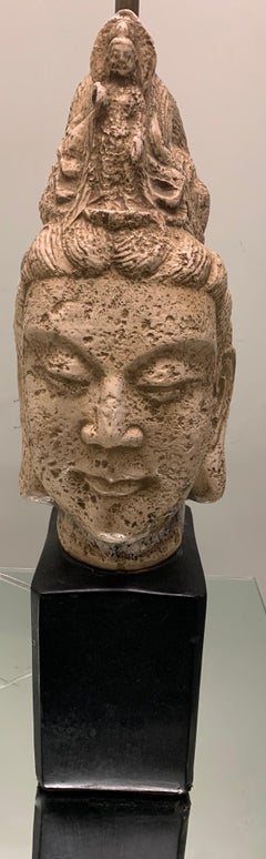 Large James Mont Style Buddha Lamp