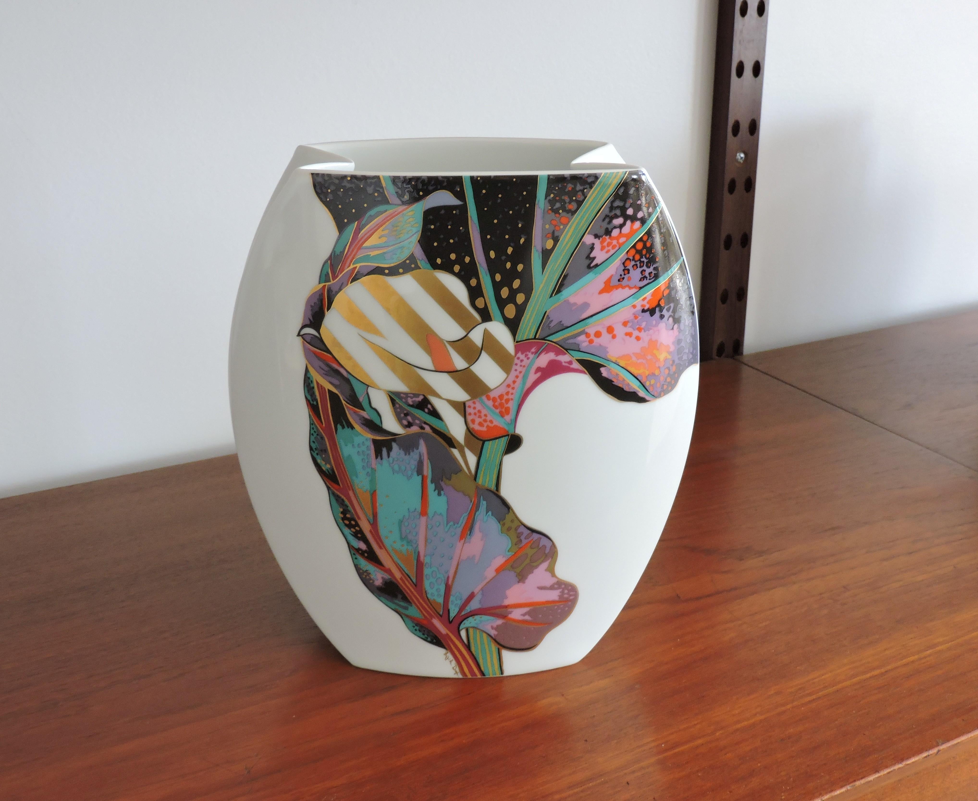 Large Jan Van Der Vaart Porcelain Taurus Vase for Rosenthal Studio Line For Sale 4