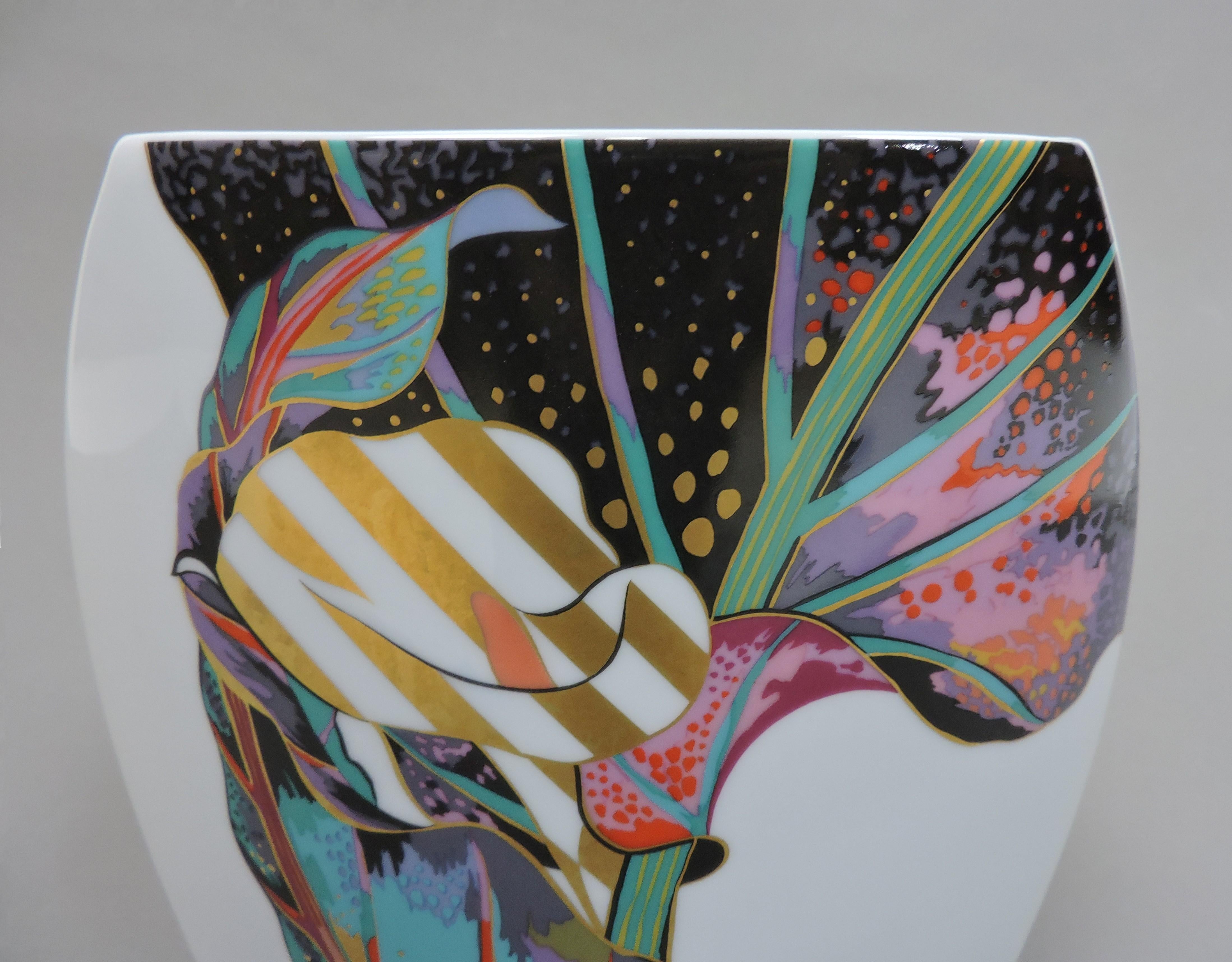 Large Jan Van Der Vaart Porcelain Taurus Vase for Rosenthal Studio Line For Sale 1