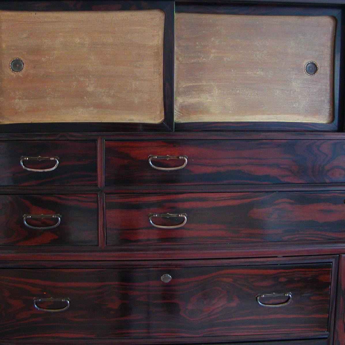 Large Japanese 3-section Clothing Chest For Sale 10