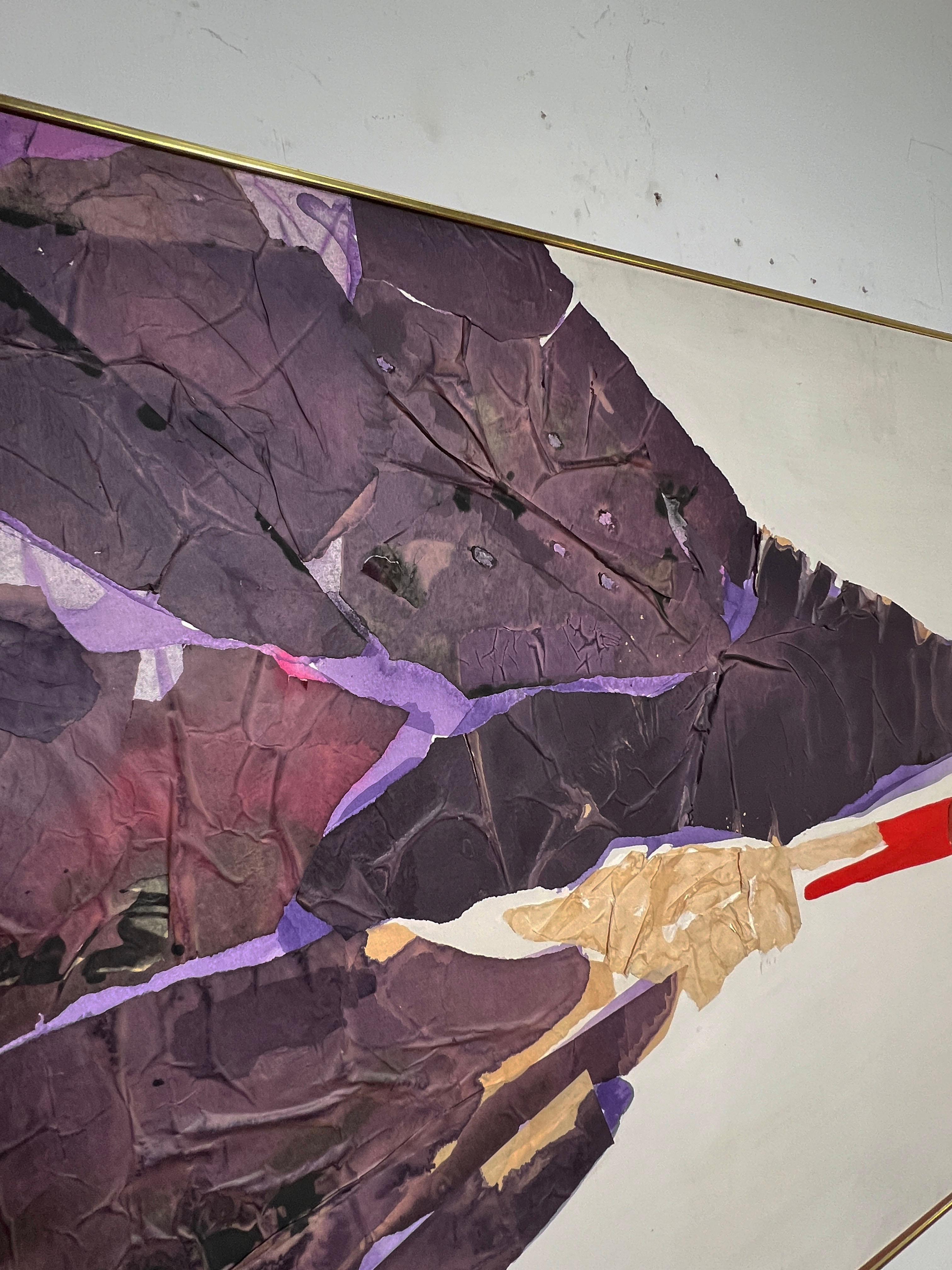 Large Japanese Abstract Painting by Teruko Hiramatsu, ca. 1960s For Sale 1