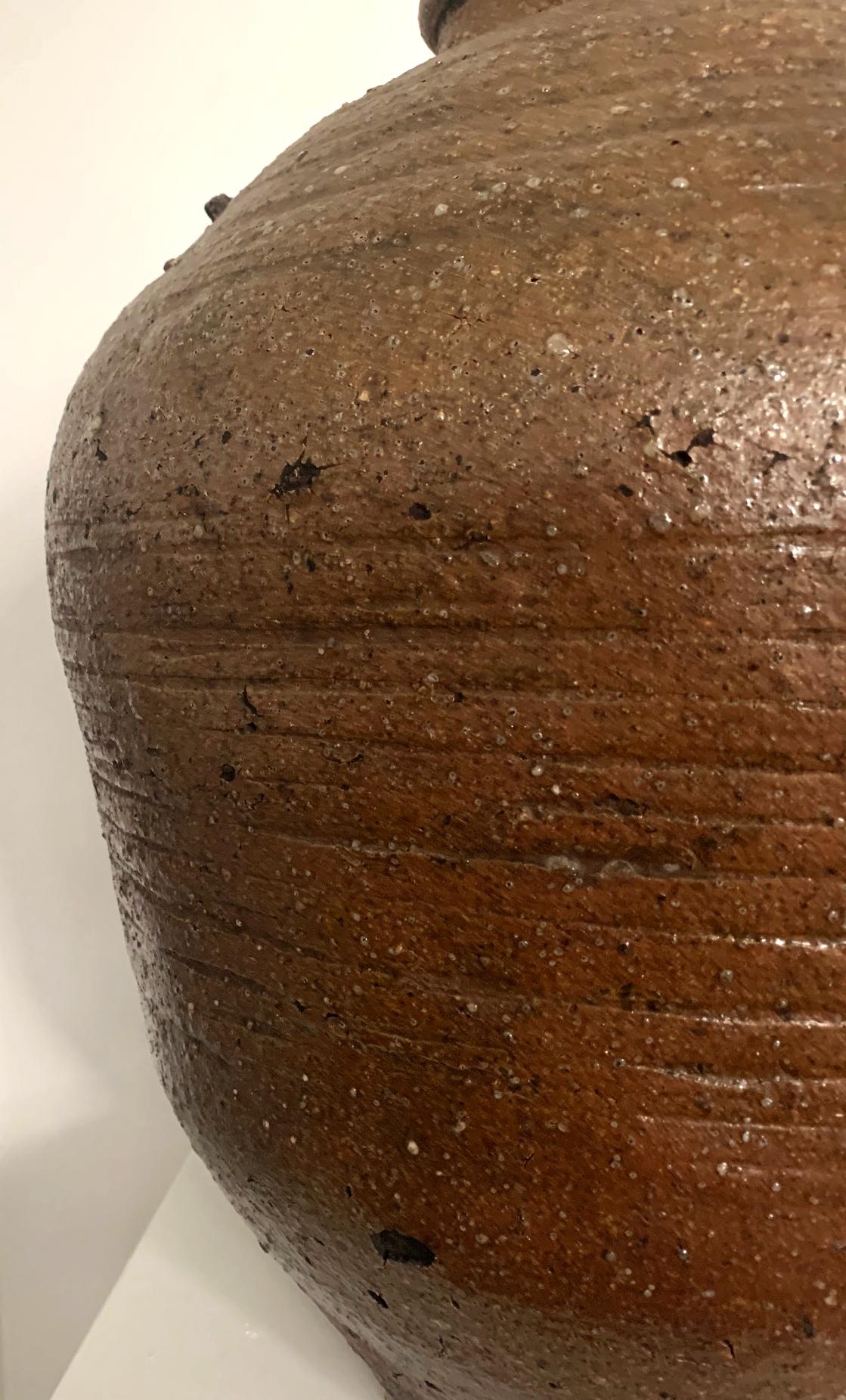Grande vaso giapponese antico Shigaraki Tsubo in vendita 2