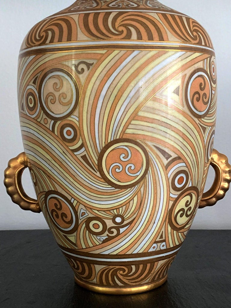 Large Japanese Art Deco Cloisonne Vase at 1stDibs