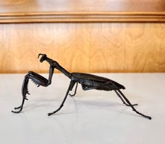 Large Japanese Articulate Bronze Praying Mantis Jizai Yasunosuke Ryubundo VI