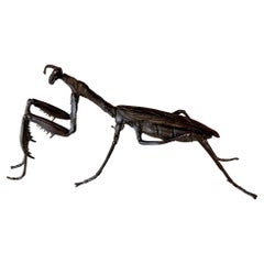 Large Japanese Articulate Bronze Praying Mantis Jizai Yasunosuke Ryubundo VI