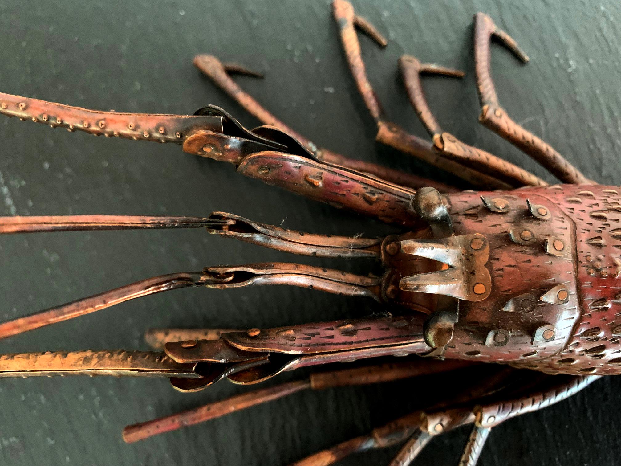 Large Japanese Articulate Lobster Okimono Meiji Period Signed 4