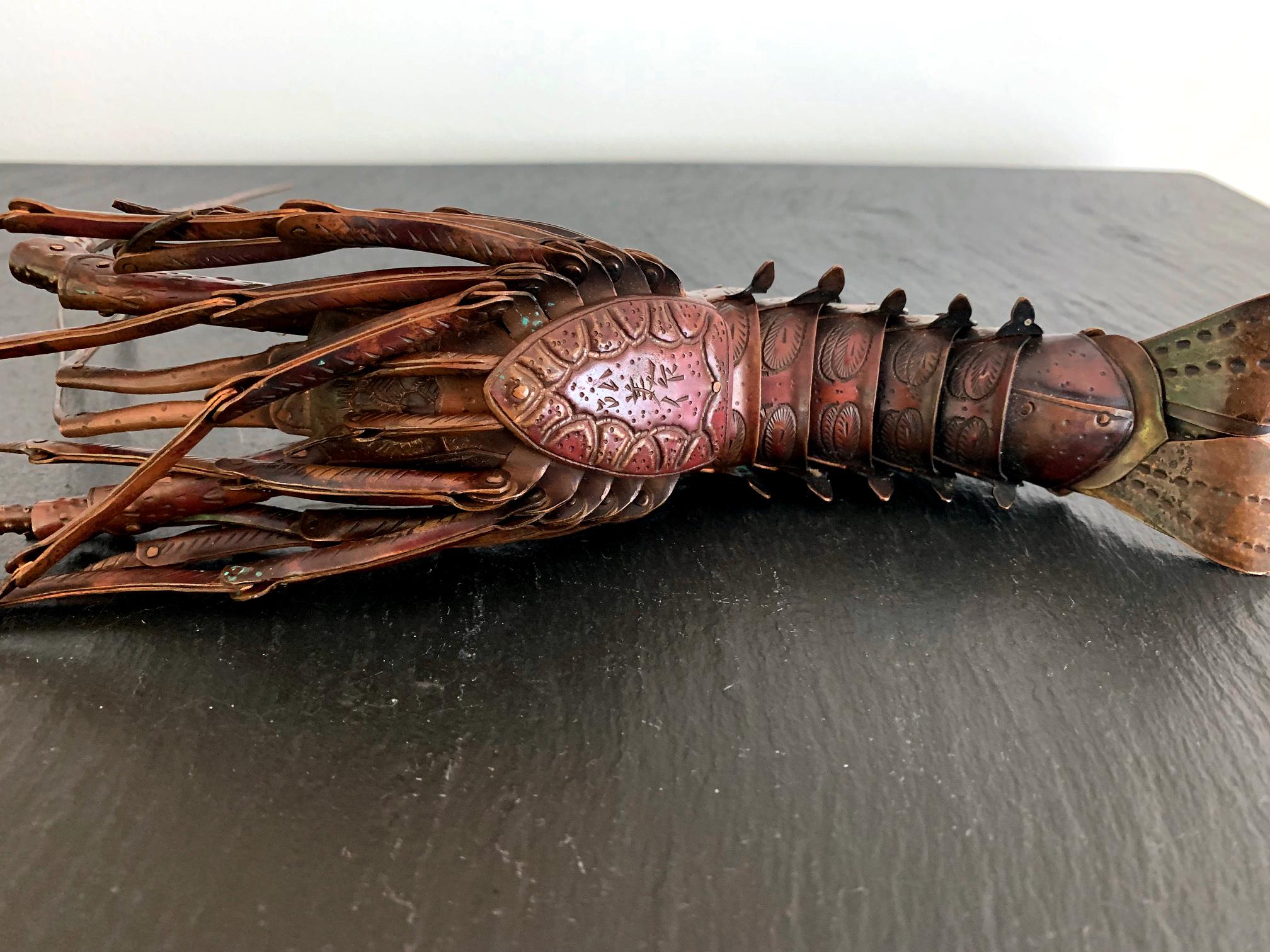 Large Japanese Articulate Lobster Okimono Meiji Period Signed 2