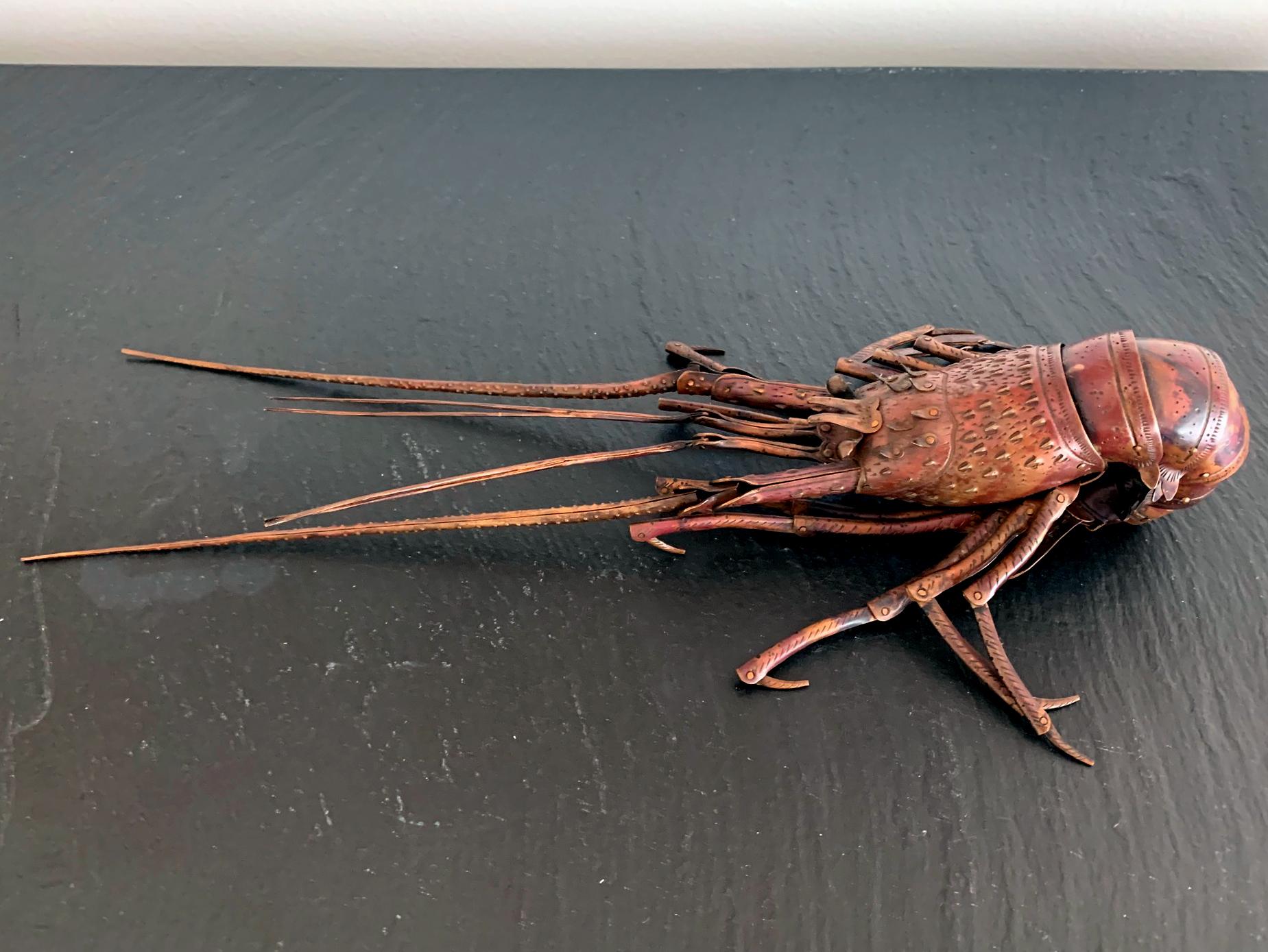 Large Japanese Articulate Lobster Okimono Meiji Period Signed 2