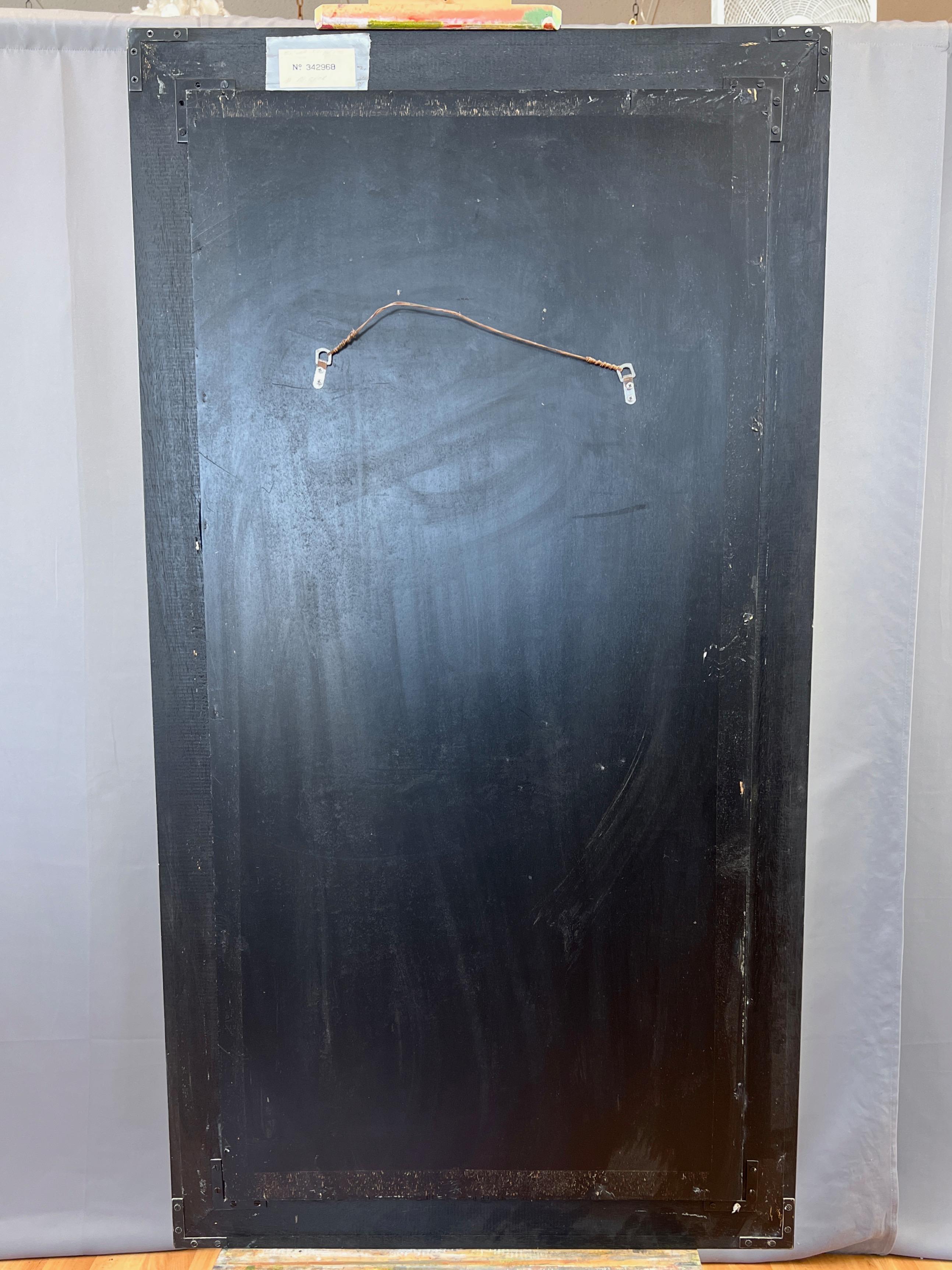 Grand miroir mural japonais sculpté à motifs de grues noires et de camélia, années 1970 en vente 11