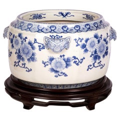 Large, Japanese, Blue and White Imari Jardiniere, 19th Century