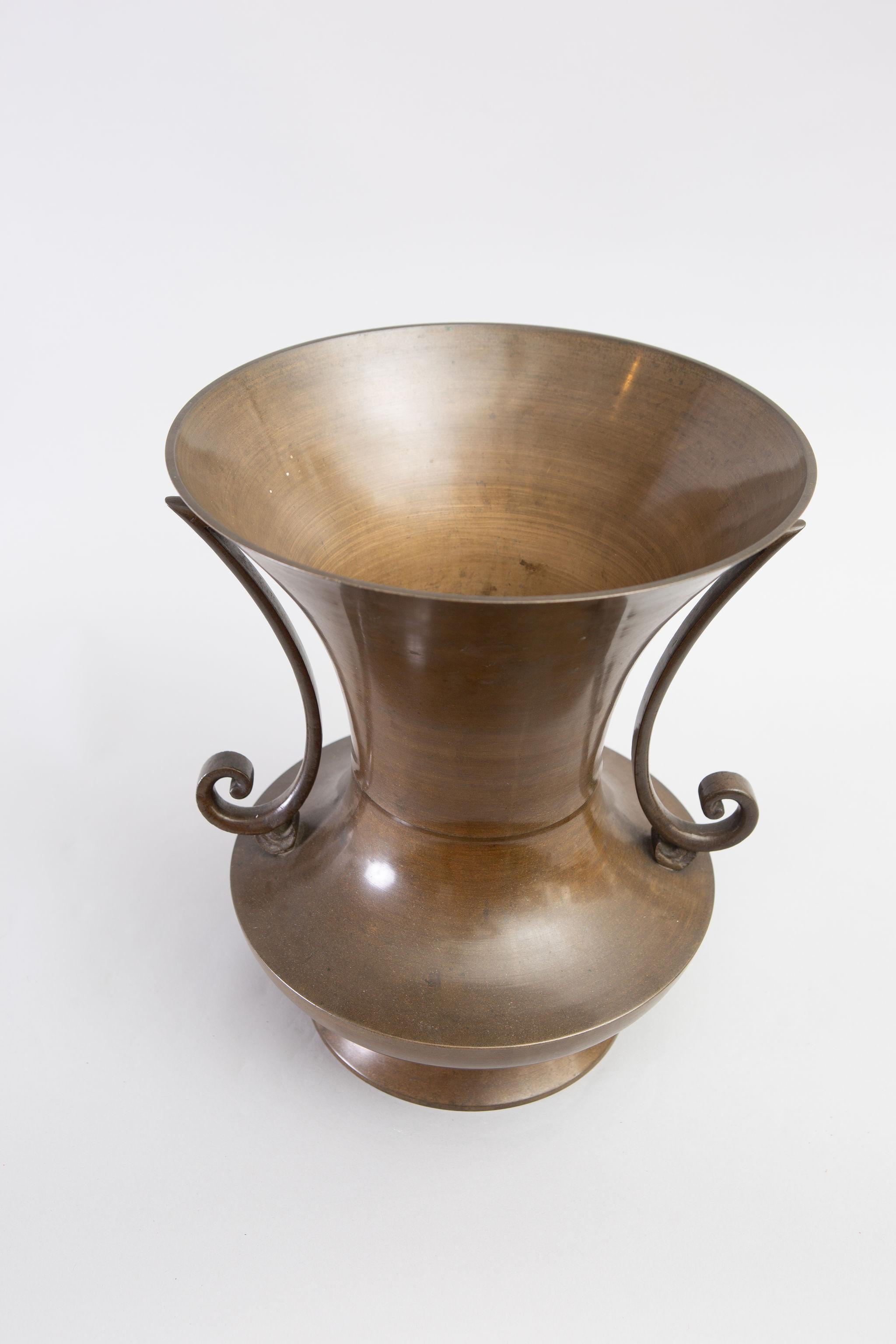 Meiji Large Japanese Bronze Vase