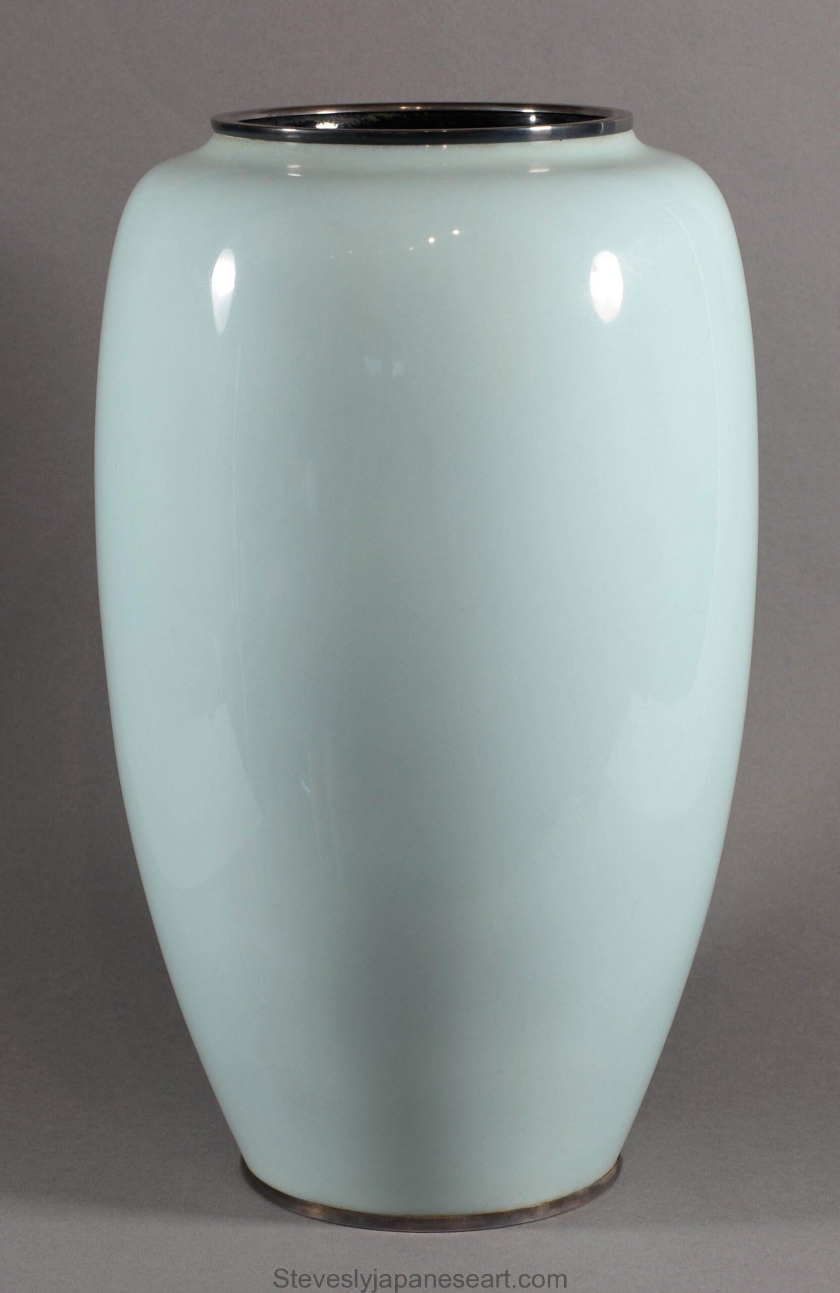 20th Century Large Japanese Cloisonne Enamel Vase Ando Company For Sale