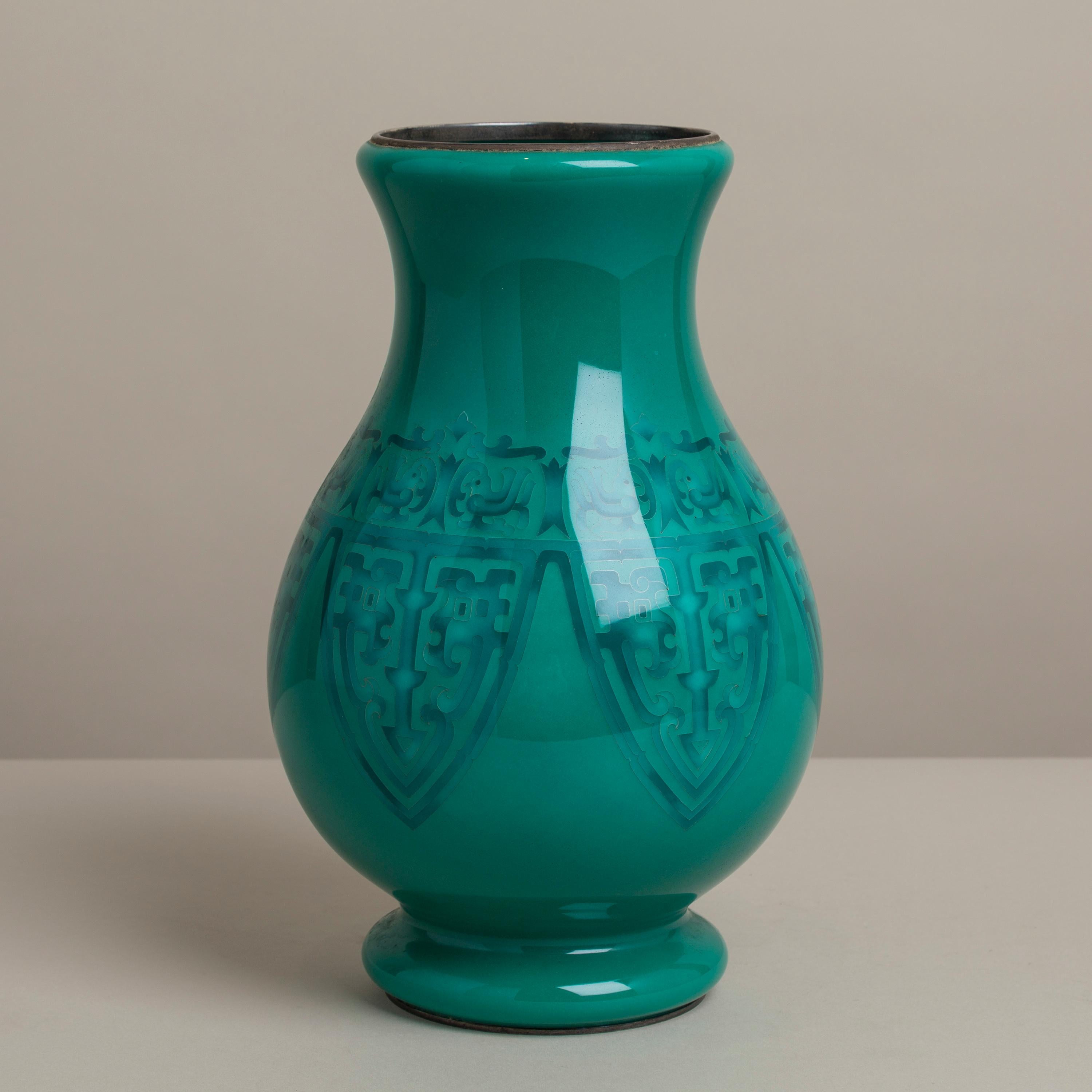 Large Japanese Cloisonné Enamel Vase by Ando, circa 1910 In Excellent Condition For Sale In London, GB