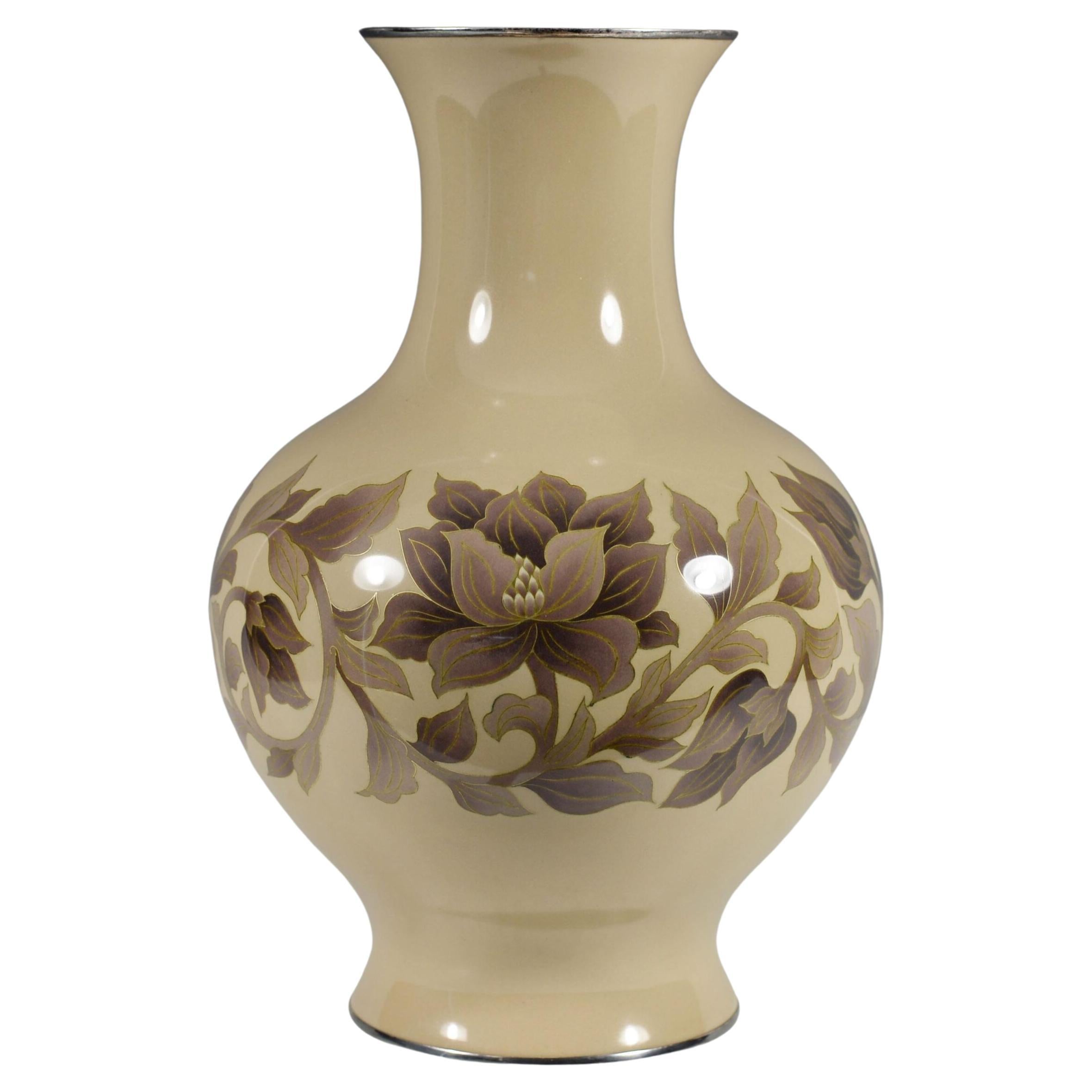 Large Japanese Cloisonne Enamel Vase By Ando Company 