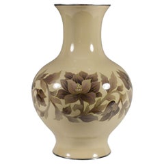 Vintage Large Japanese Cloisonne Enamel Vase By Ando Company 