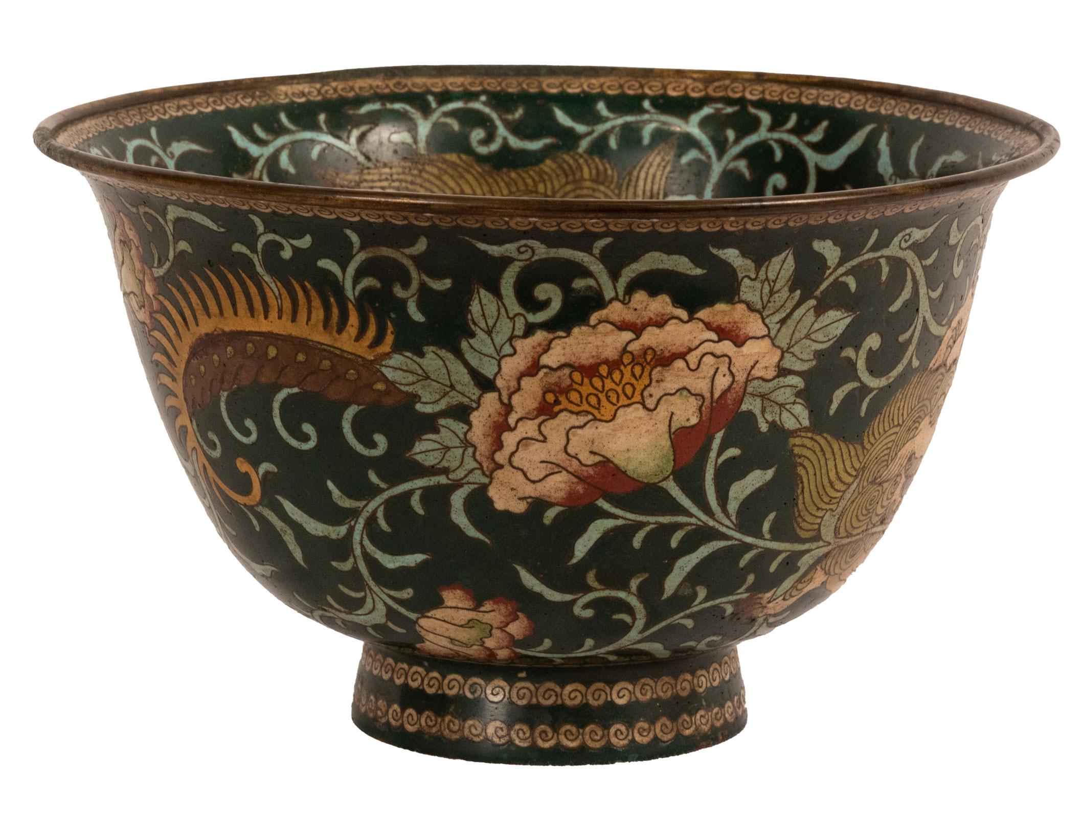 Large Japanese Cloisonné Meiji Bowl In Good Condition In Salt Lake City, UT