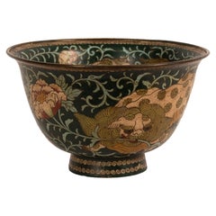 Large Japanese Cloisonné Meiji Bowl