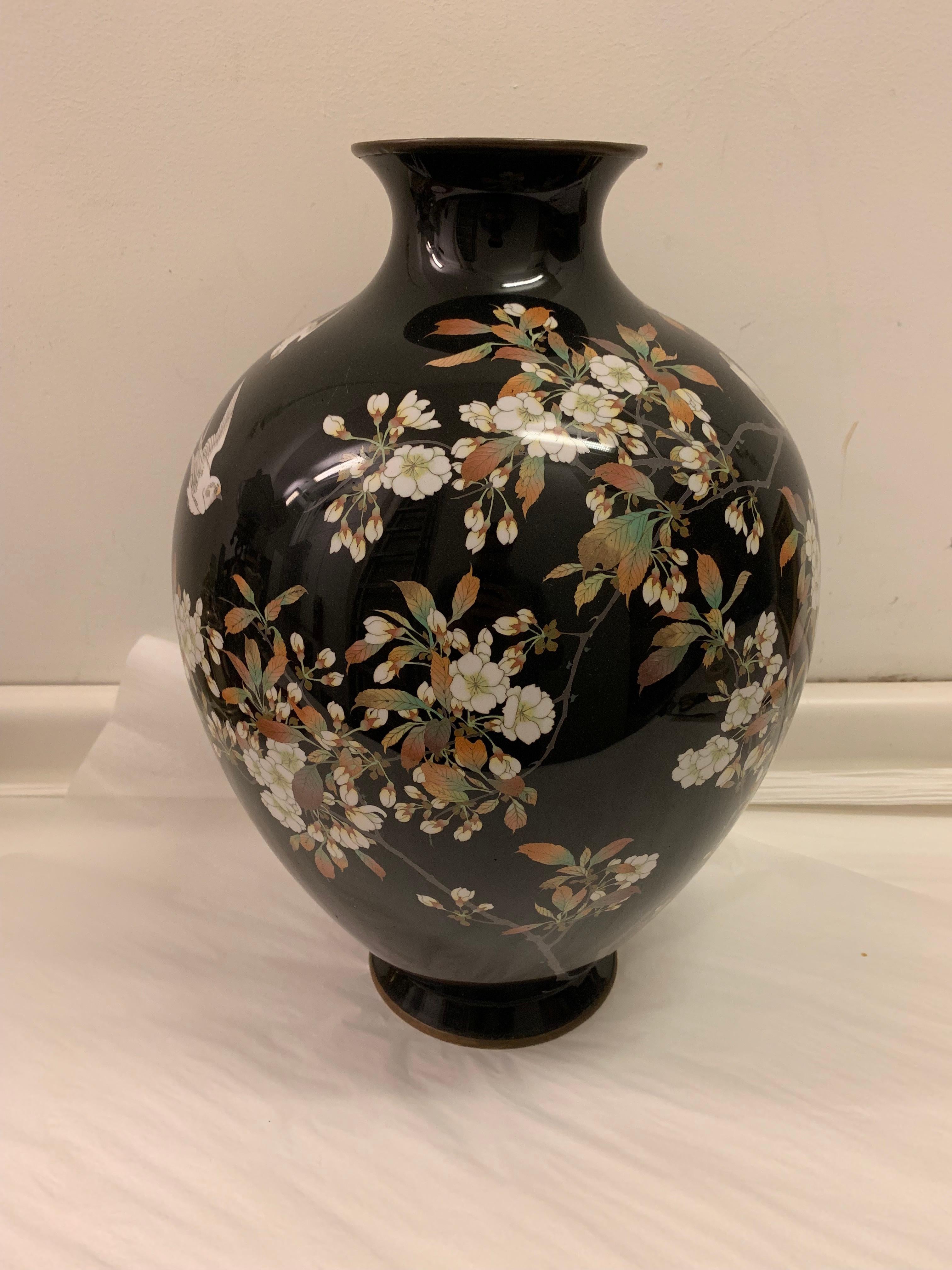 Große japanische Cloisonné-Vase:: um 1900 5