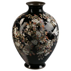 Große japanische Cloisonné-Vase:: um 1900