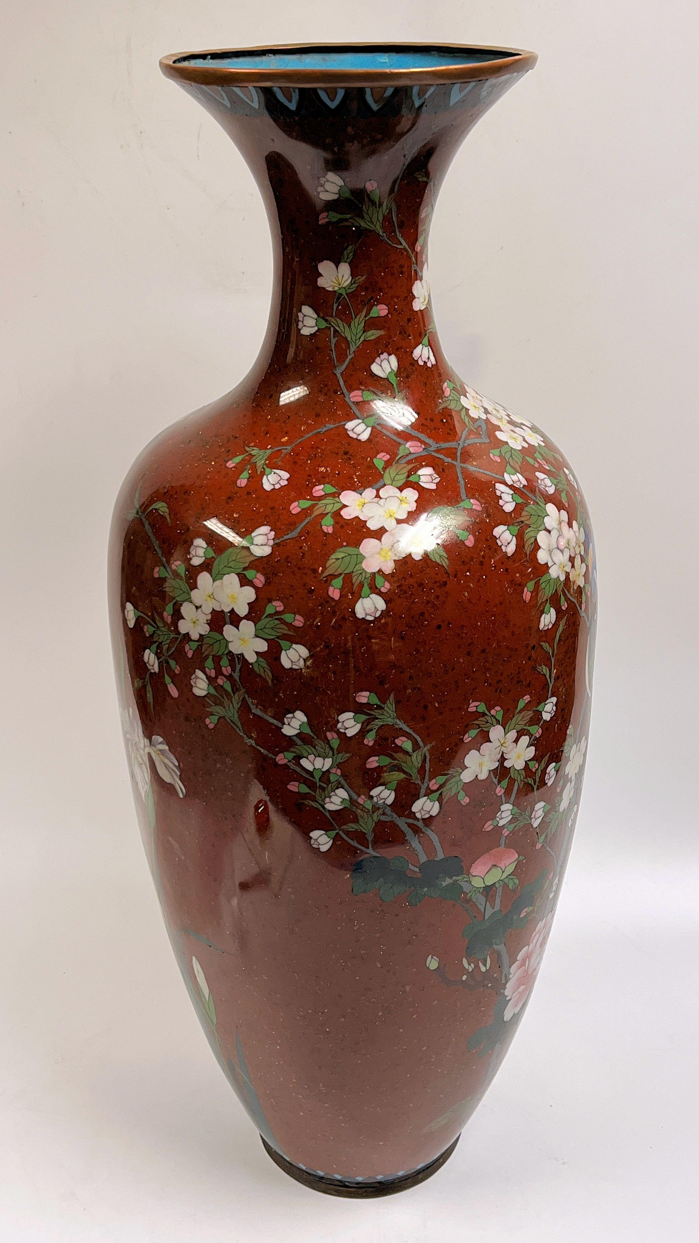19th Century Large Japanese Cloisonne Vase