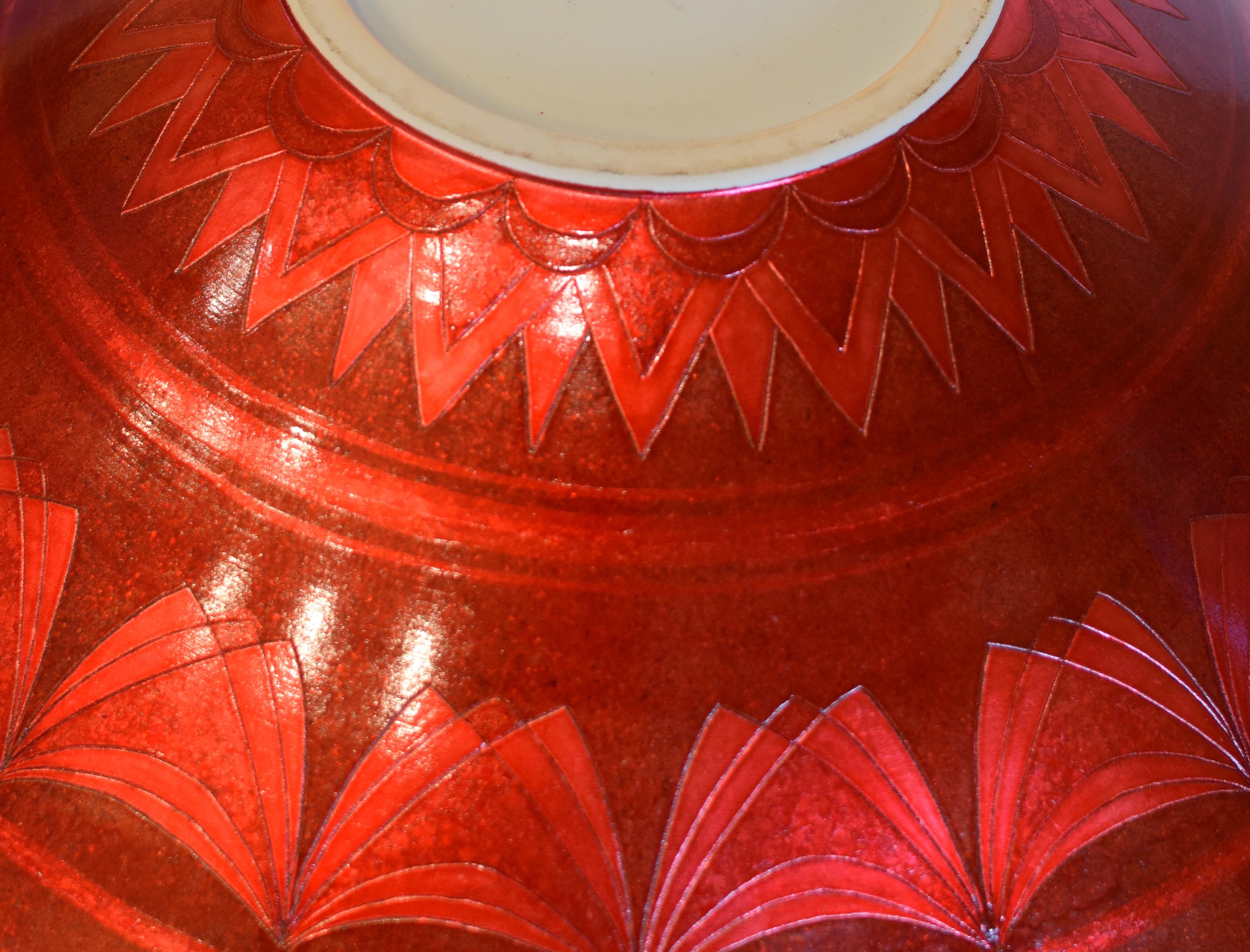 Cuenco Japonés Contemporáneo de Porcelana Roja del Maestro Artista, 2 en Nuevo estado para la venta en Takarazuka, JP