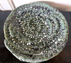 Large Japanese Contemporary Stoneware Glazed Plate by Satoru Hoshino