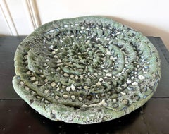 Large Japanese Contemporary Stoneware Glazed Plate by Satoru Hoshino