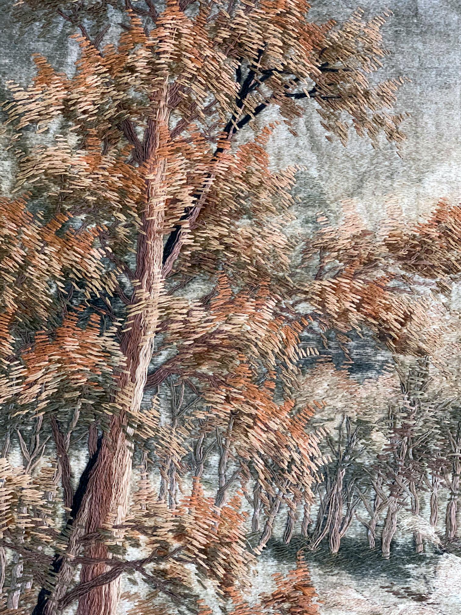 Brocart Grande tapisserie japonaise de la période Meiji en vente