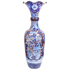 Antique Large Japanese Flare Necked Imari Vase, 19th Century