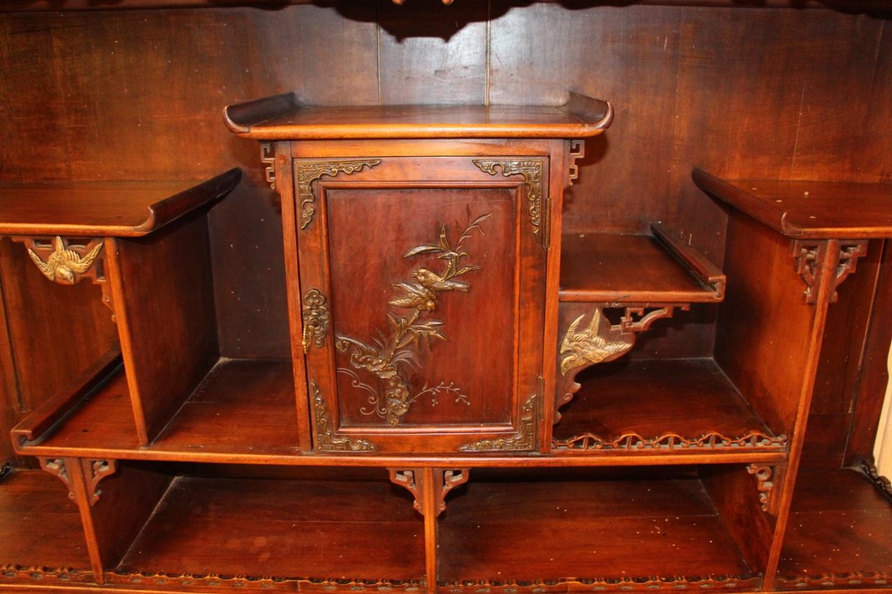 French Large Japanese Garden Console in the Taste of Gabriel Viardot, 19th Century 