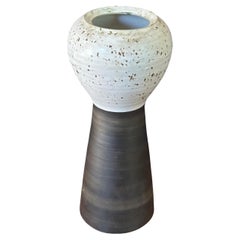 Large Japanese Ikebana Stoneware Vase