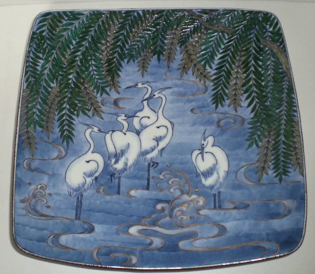 Large Japanese Imari Blue Contemporary Porcelain Vase by Master Artist 6
