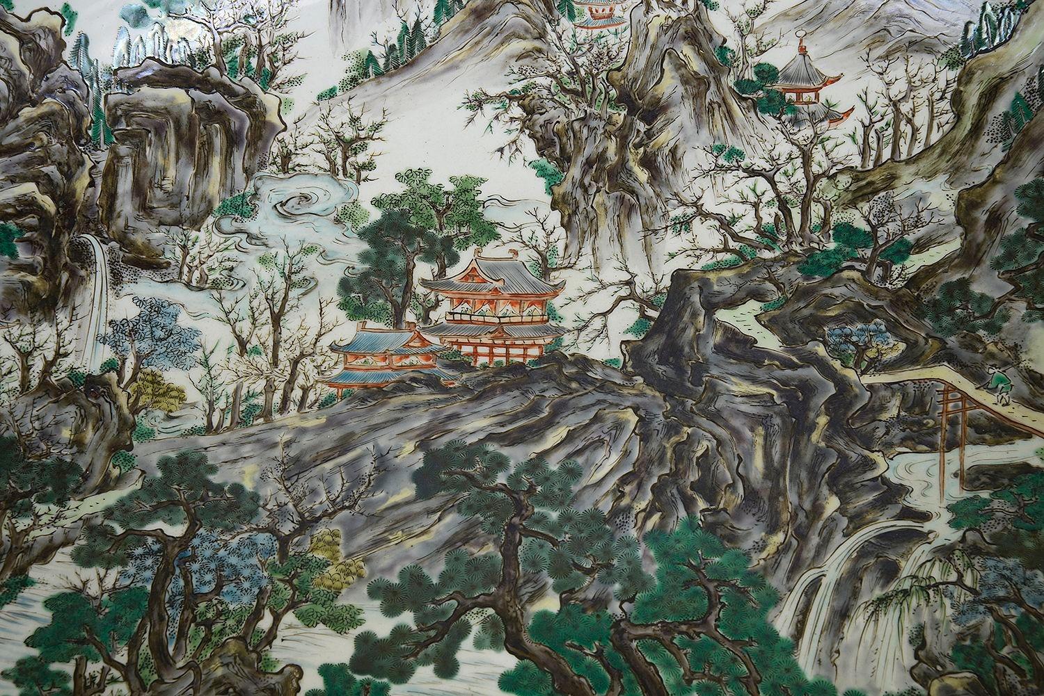 Peint à la main Grand bol japonais Imari, vers 1890. en vente