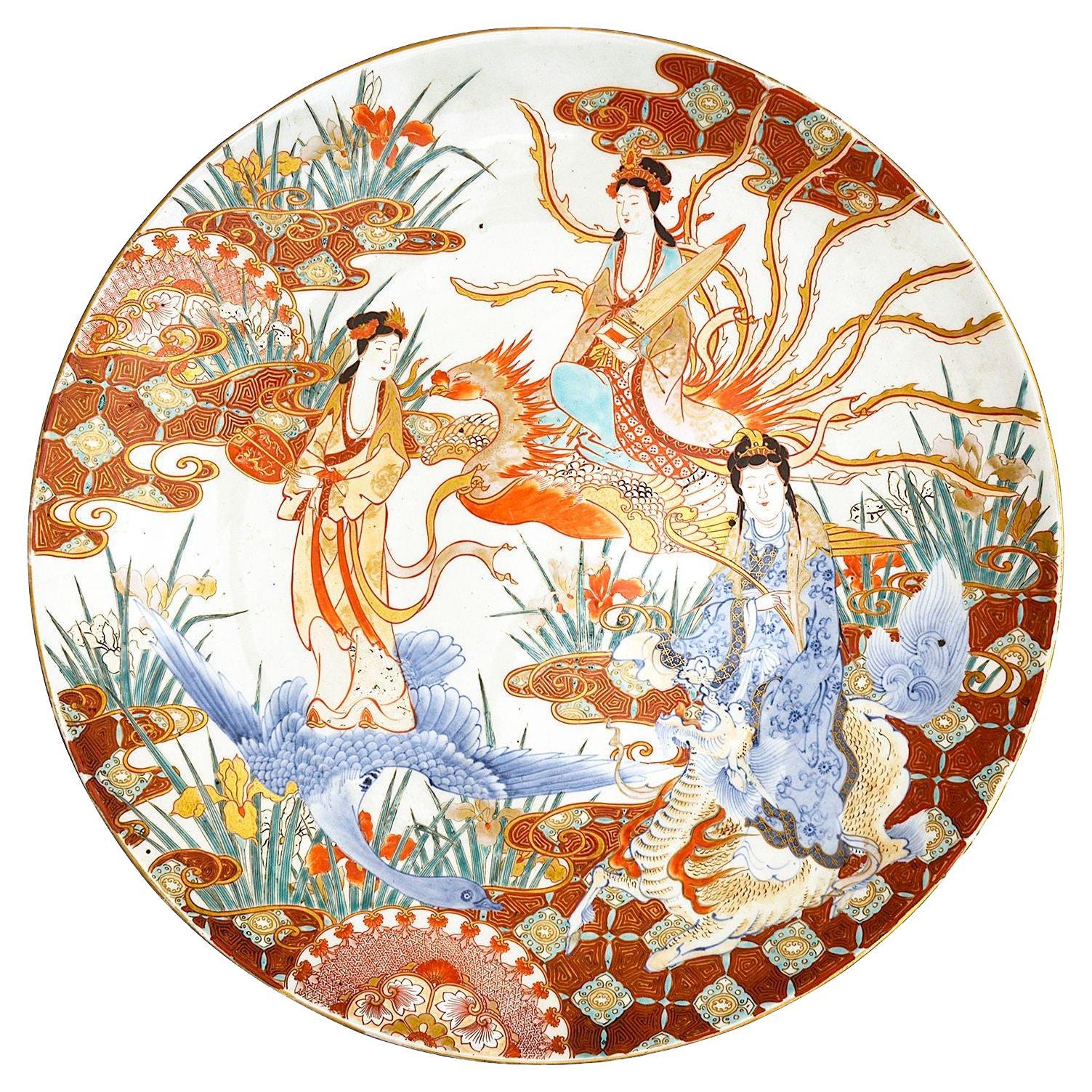 Large Japanese Imari chareger, C19th. 56cm diameter.