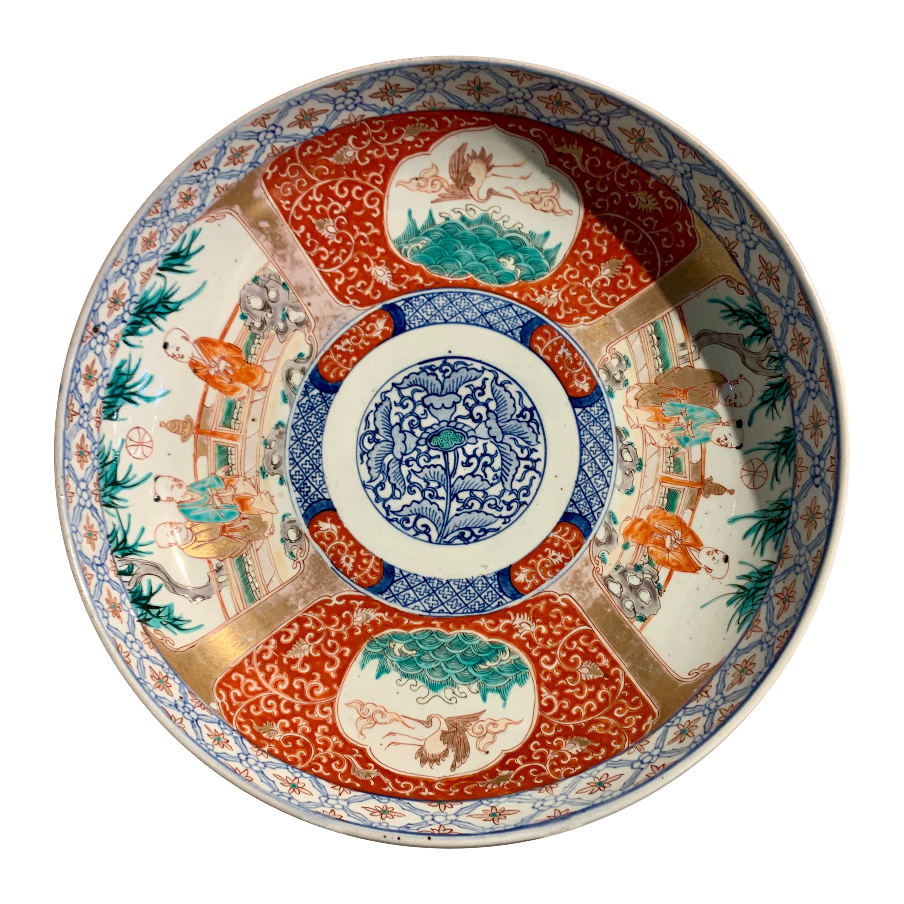 Grand chargeur Imari 16 po, période Edo / Meiji, milieu du 19e siècle, Japon