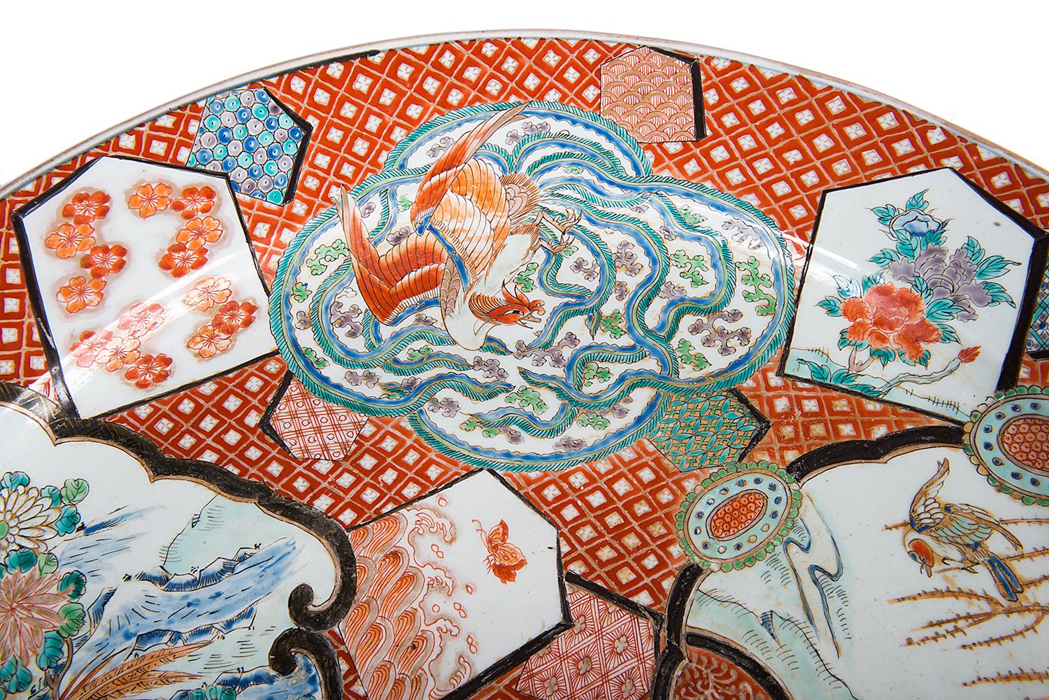 Large Japanese Imari Charger, 19th Century For Sale 1