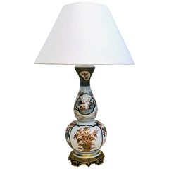 Large Japanese Imari Hand Painted Porcelain Table Lamp