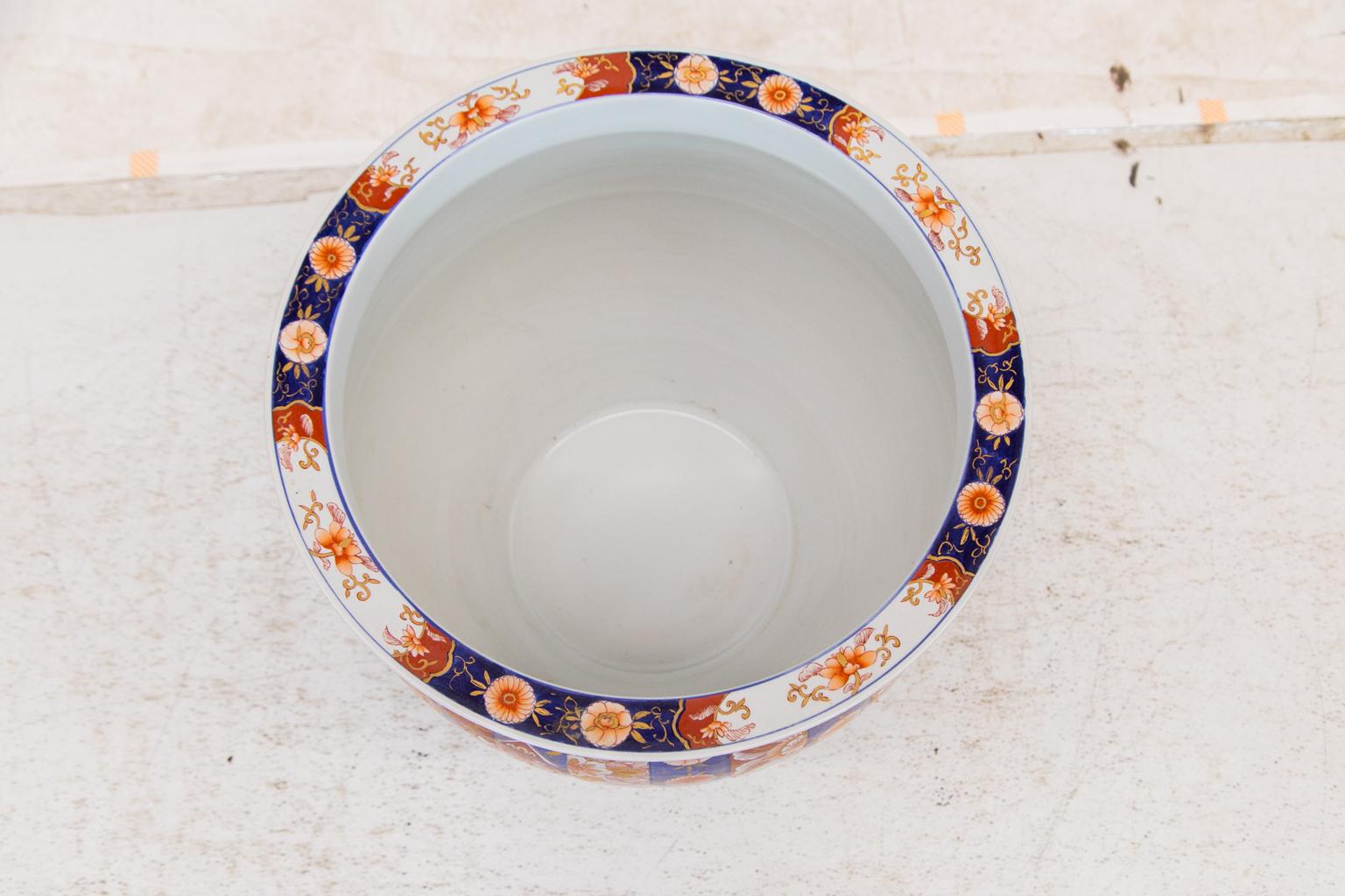 Hand-Painted Large Japanese Imari Jardinière