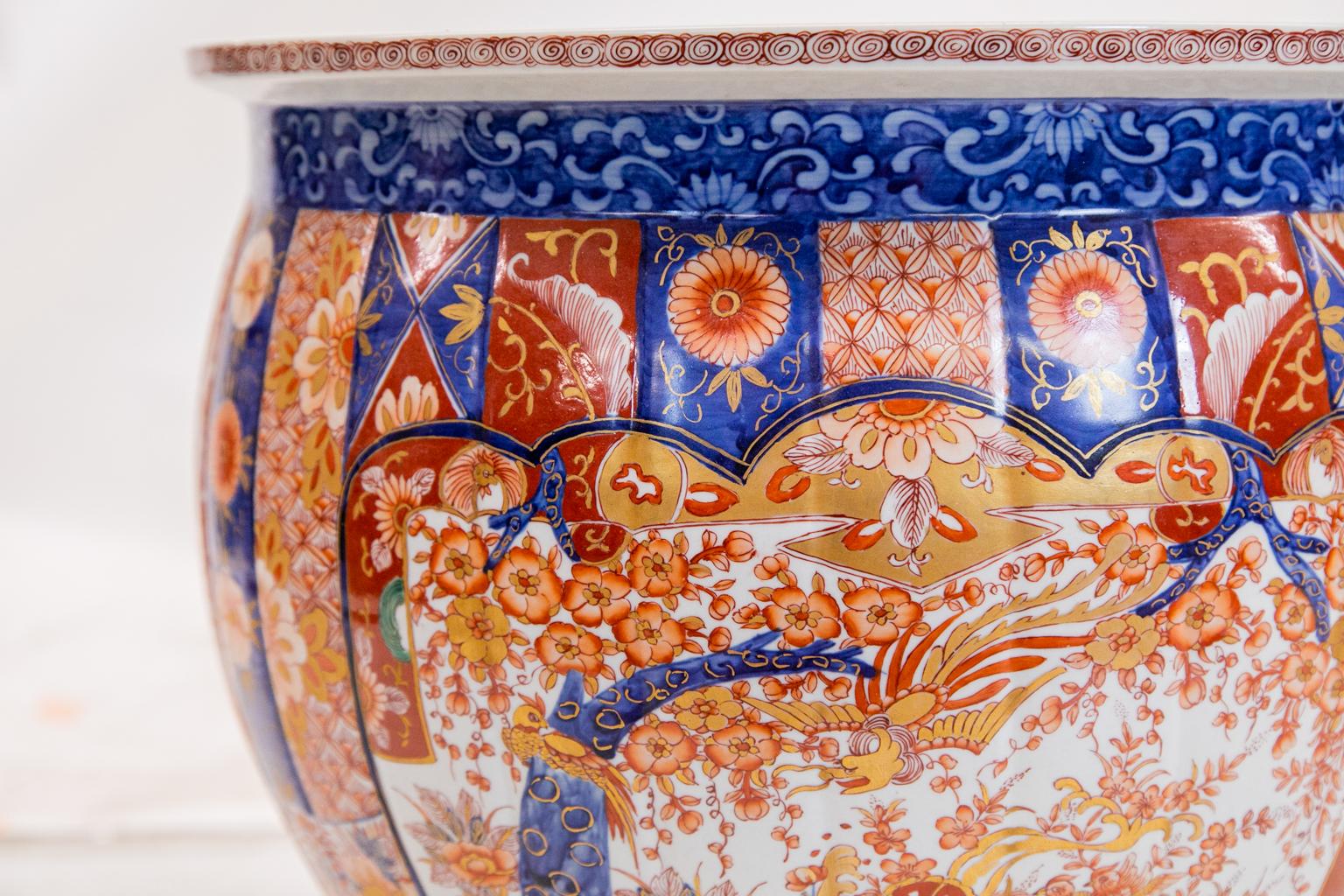 Porcelain Large Japanese Imari Jardinière