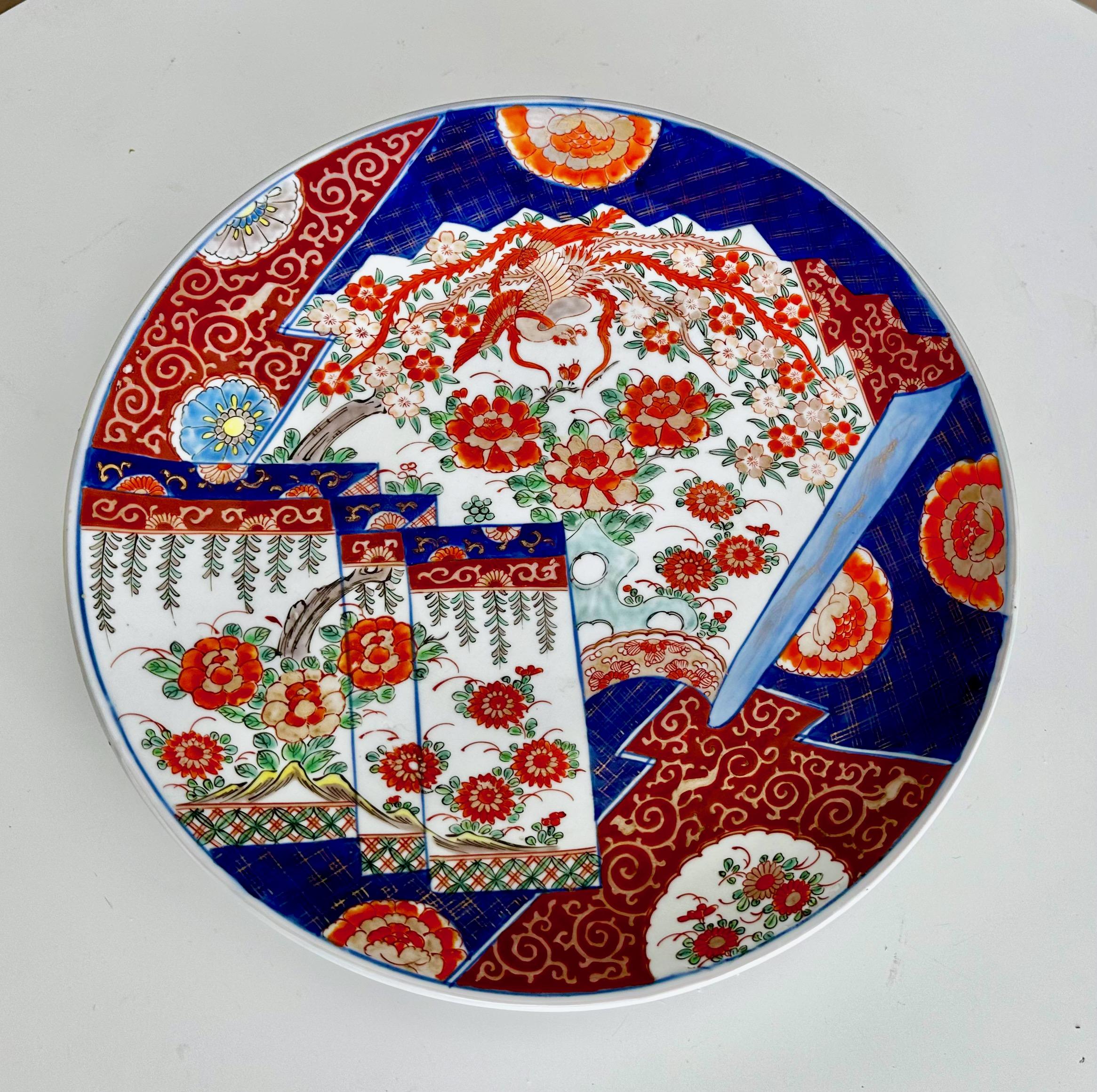 Large Japanese Imari Porcelain Charger For Sale 12